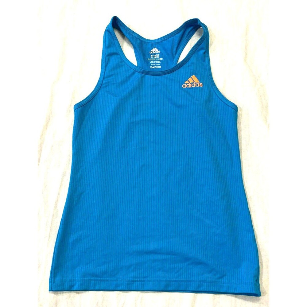 ADIDAS GIRLS  ATHLETIC SLEVELESS SHIRT TANK SIZE M 10-12